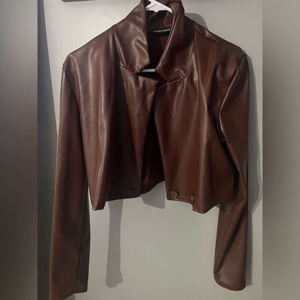Leather blazer